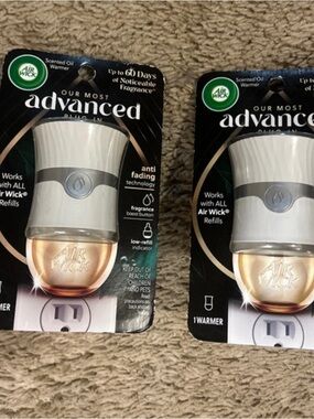 Advanced Plug-In Oil Warmer — White and Gold (2 Pack)